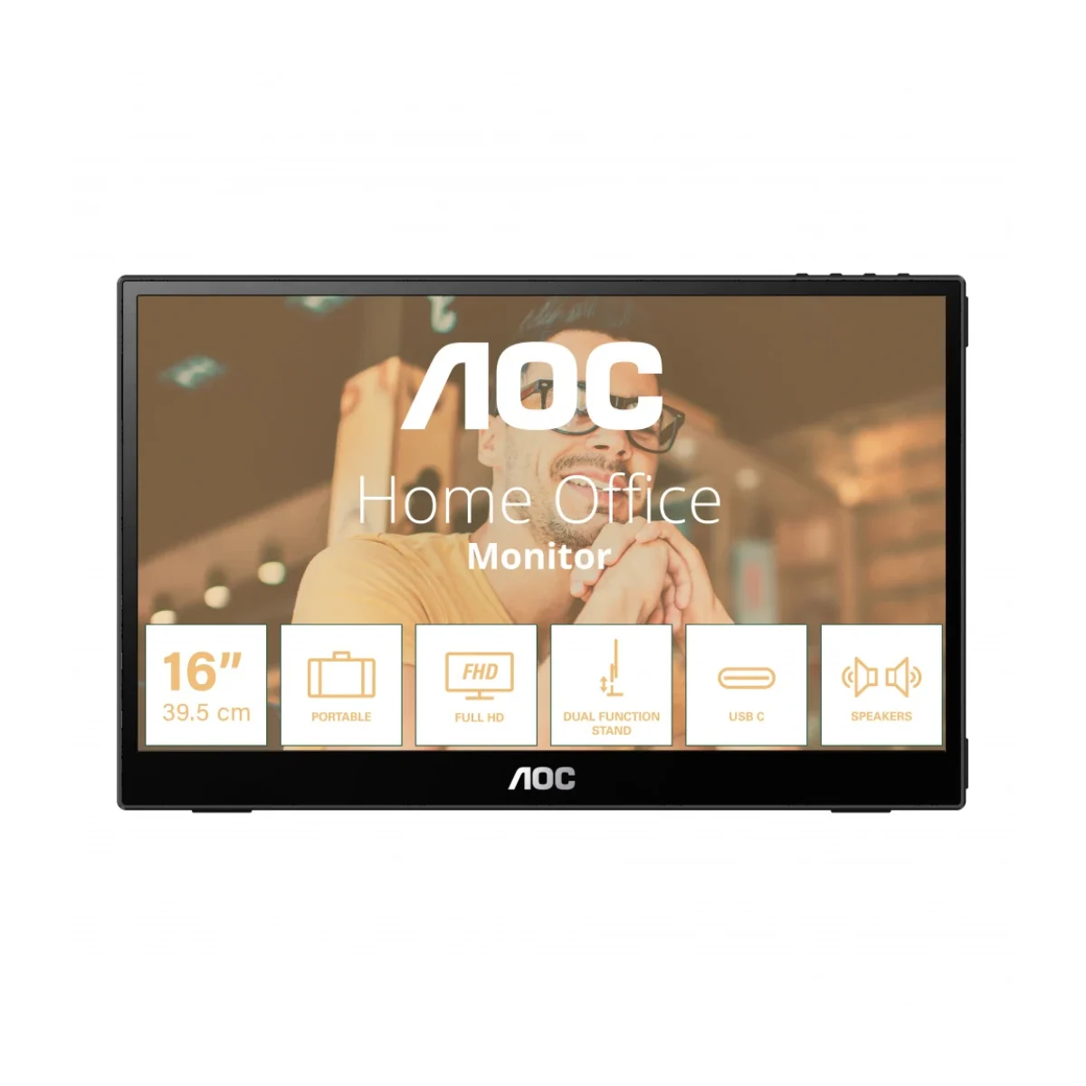 Monitor Portatil AOC 16T3E 15 6 FHD USB C 16T3E 16T3E
