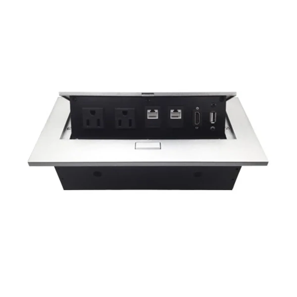 Caja para Mesa BRobotix 171224 6 Puertos 1 HDMI 1 USB 2 RJ45 Cat6 2 Corriente Plata 171224