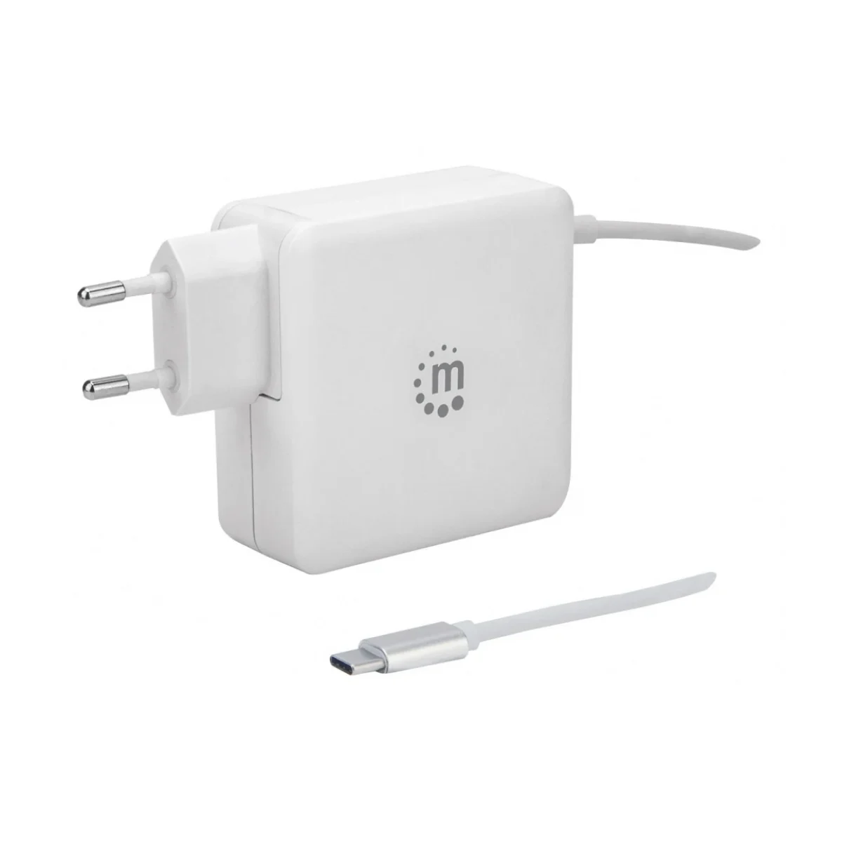 cargador manhattan 180245 60w usb c blanco
