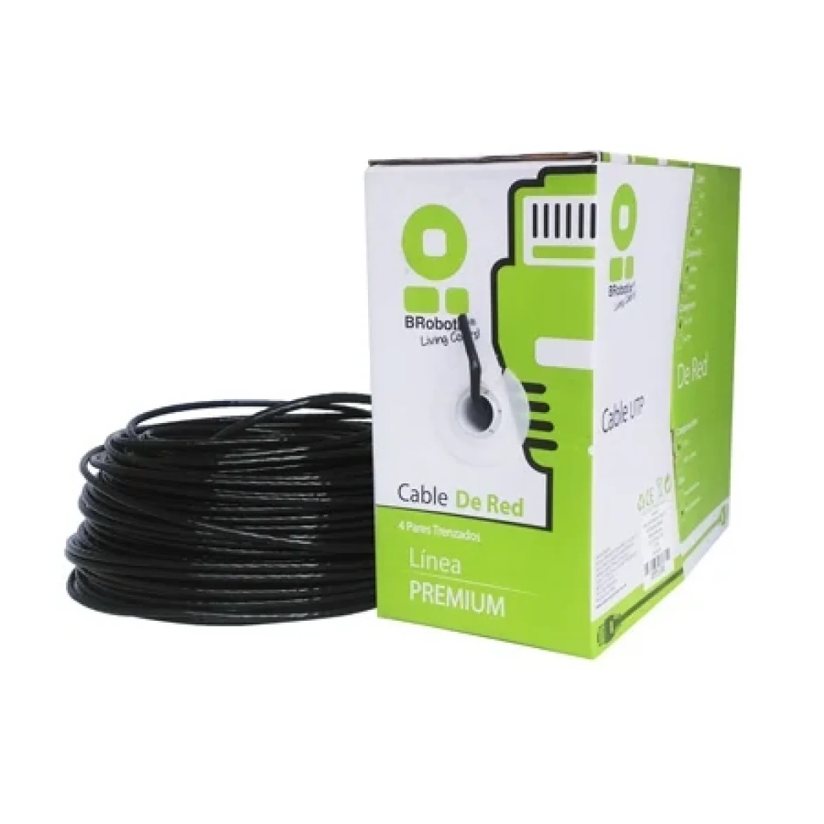 Bobina BRobotix Cat5e 305M 24 AWG Gel Negro 183055