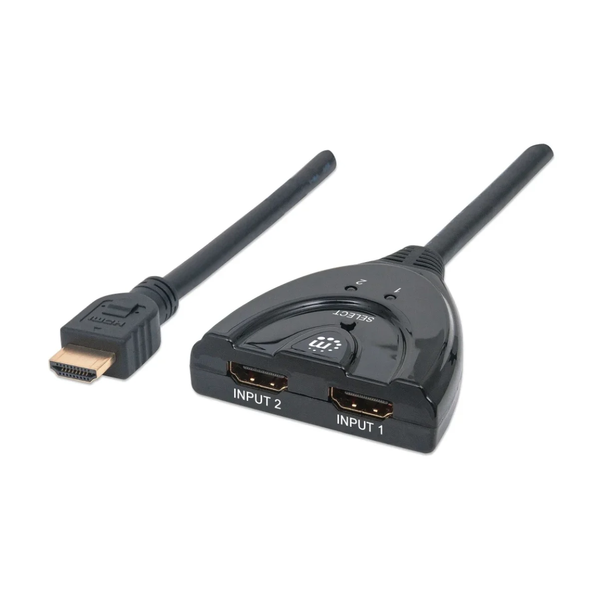 Switch de Video Manhattan 207416 2 Puertos HDMI con Interruptor 207416