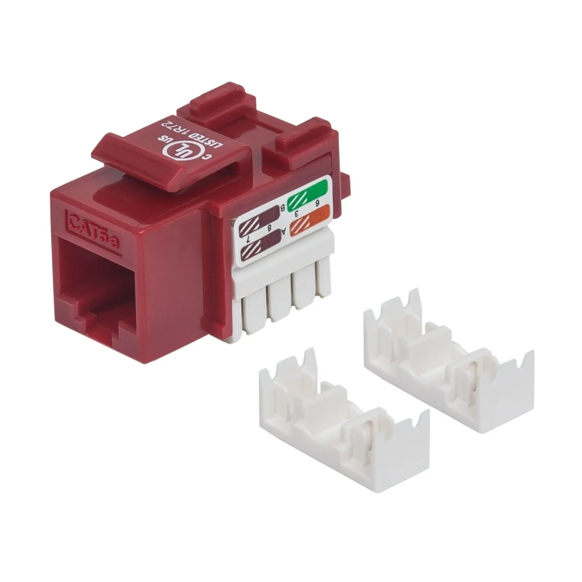 Jack Intellinet Cat5e RJ 45 Rojo 210478