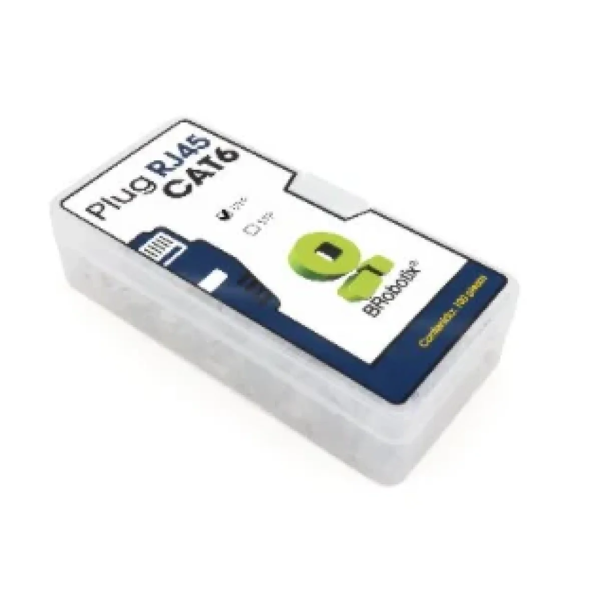 Plug BRobotix Cat6 RJ 45 Translucido 100 Piezas 263861
