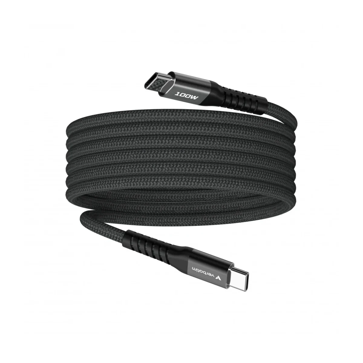 cable usb c verbatim sync and charge 1 2m 100w negro 31863