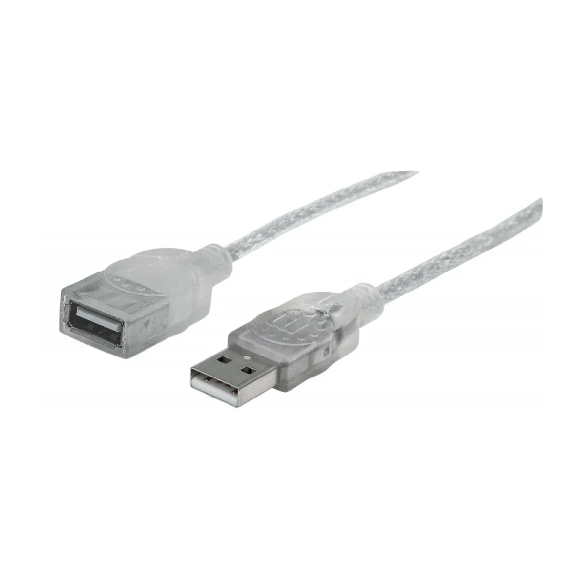 Cable de Extension Manhattan 336314 USB 20 18 Metros Plateado 336314