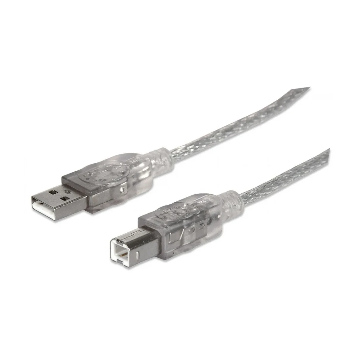 cable manhattan 345408 usb a usb b 5m plata