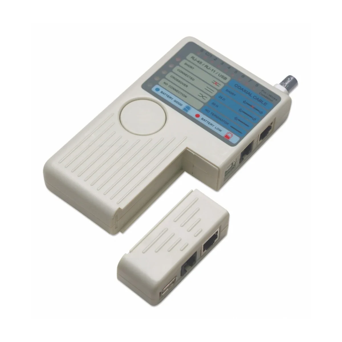 Probador de Cables Intellinet 4 en 1 RJ 11 RJ 45 USB BNC 351911