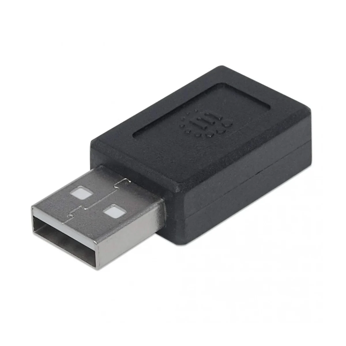 Adaptador Manhattan 354653 USB C a USB A Hembra a Macho Negro 354653