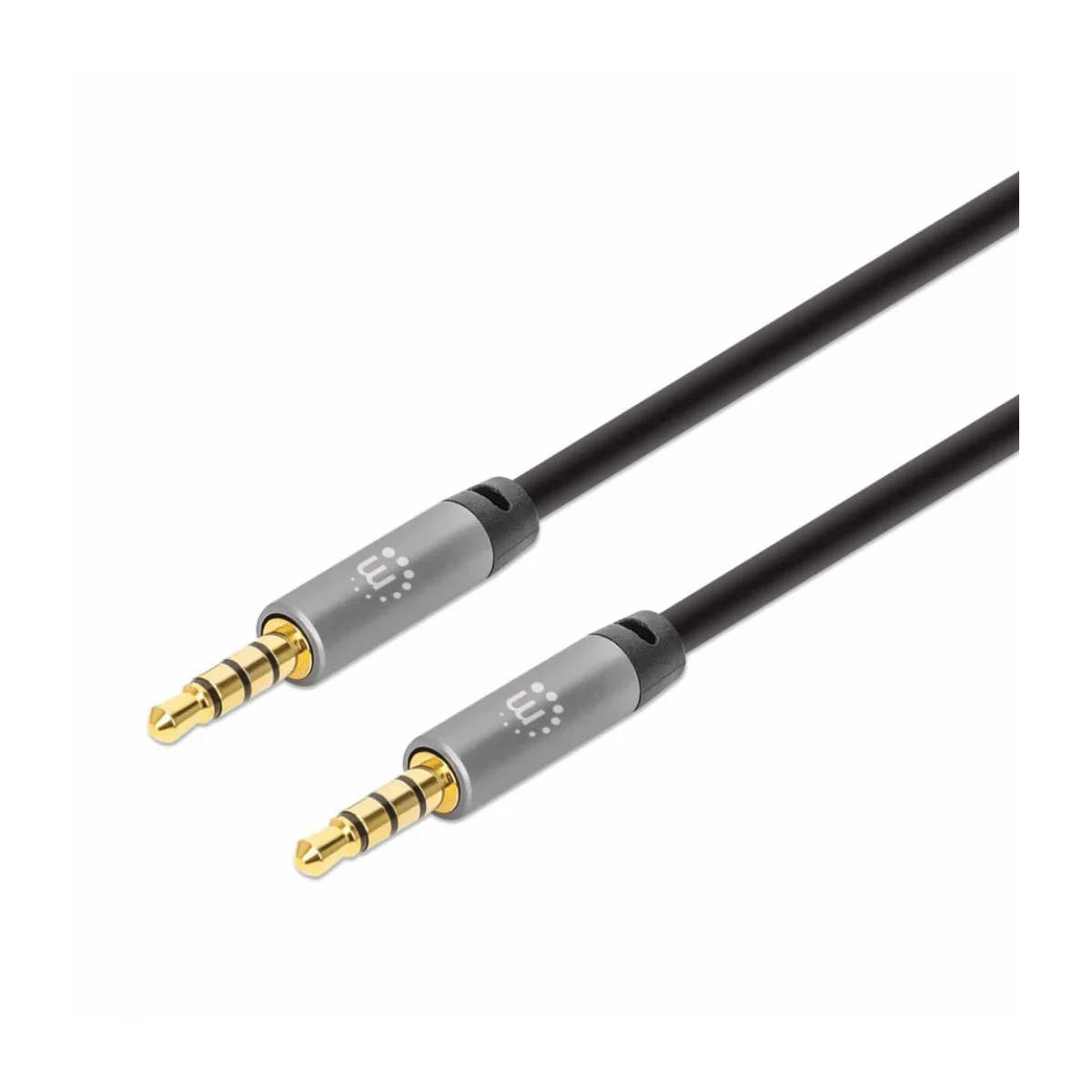 cable manhattan 355988 35mm 1m negro plata