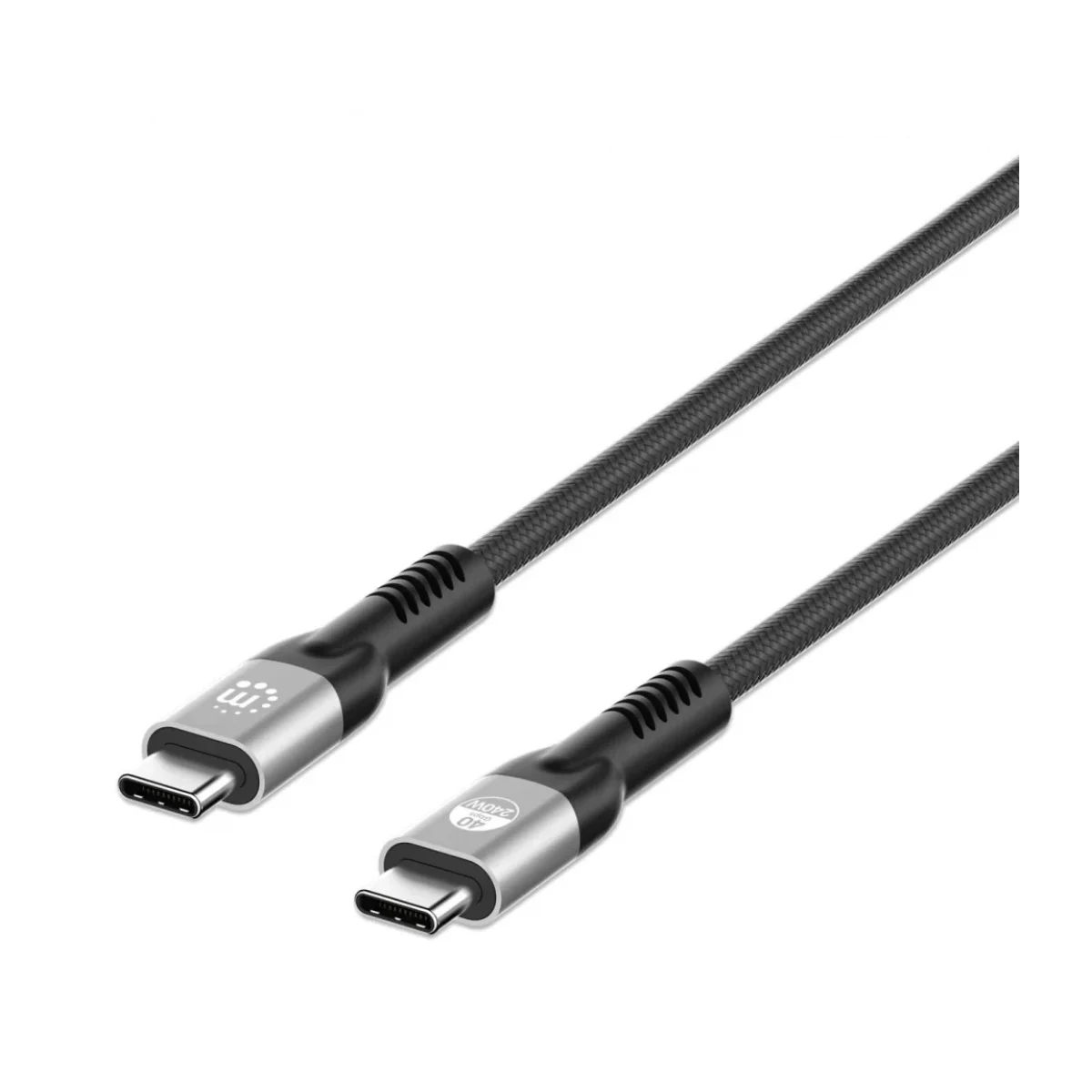 cable usb c manhattan 356381 usb4 2m negro