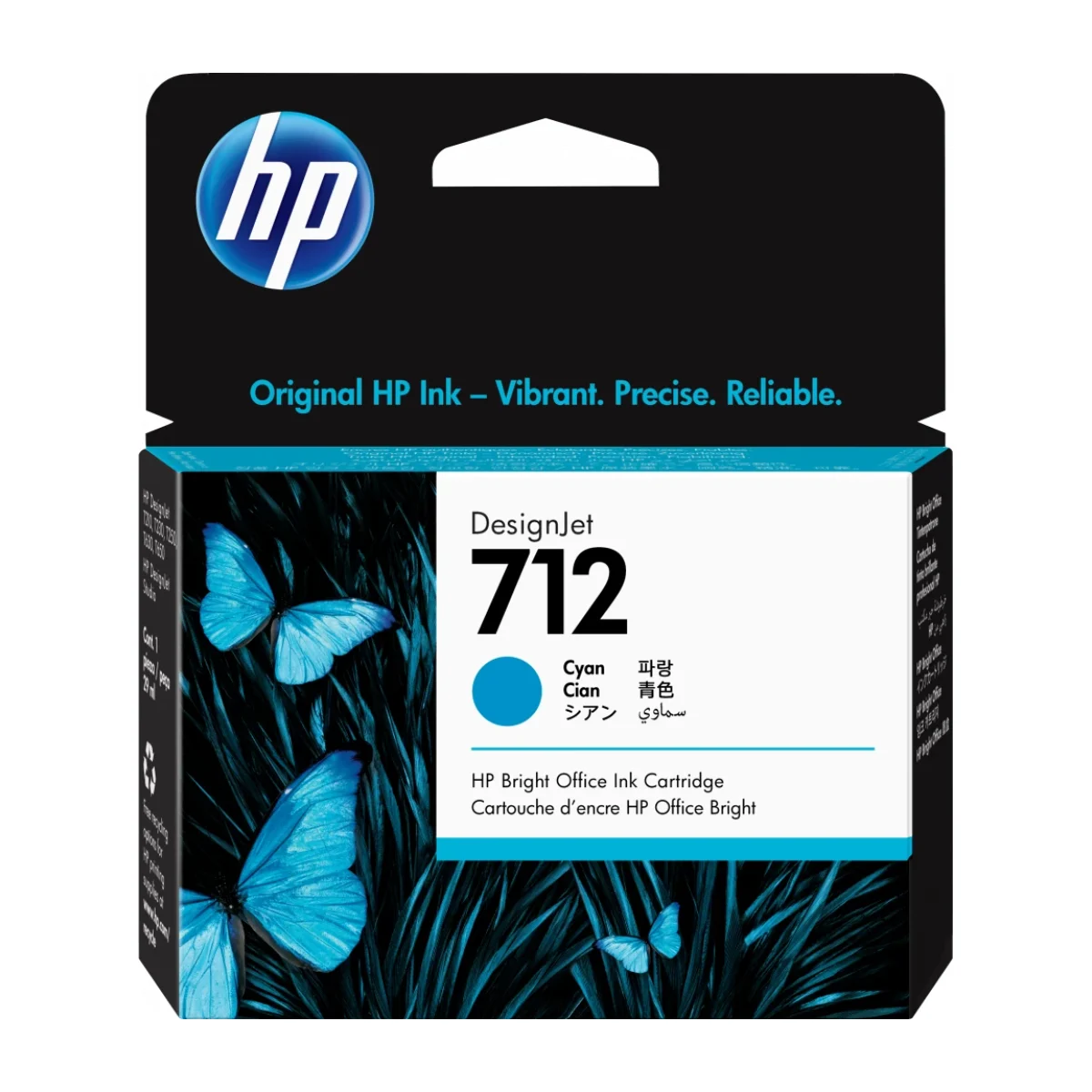 Cartucho de Tinta HP 712 Cian DesignJet Original 3ED67A 3ED67A