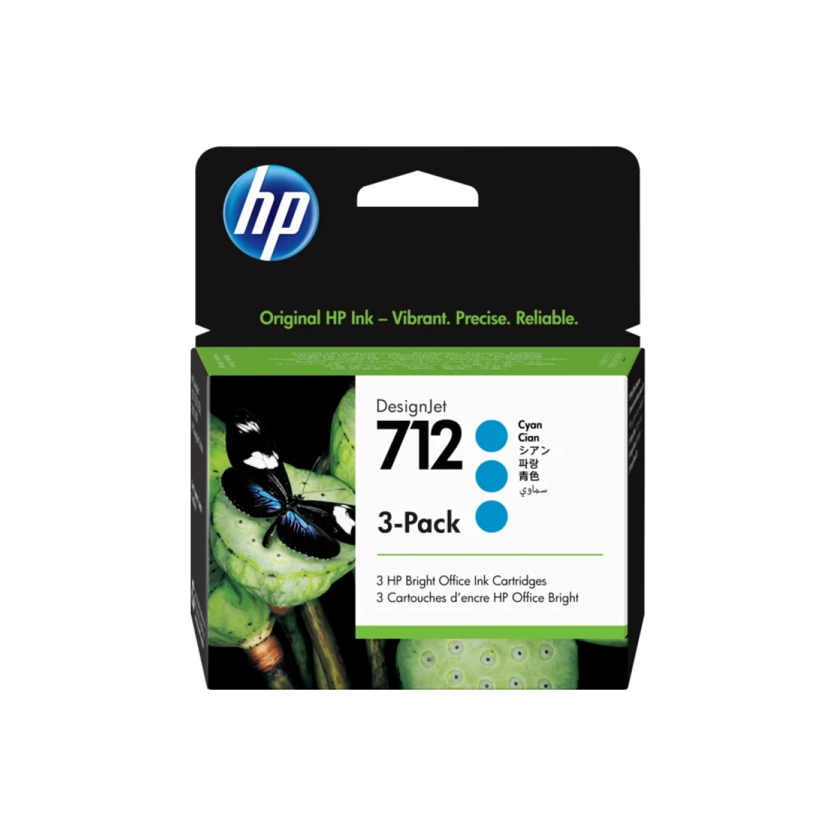 Cartucho de Tinta HP 712 Cian DesignJet Original 3ED77A 3ED77A