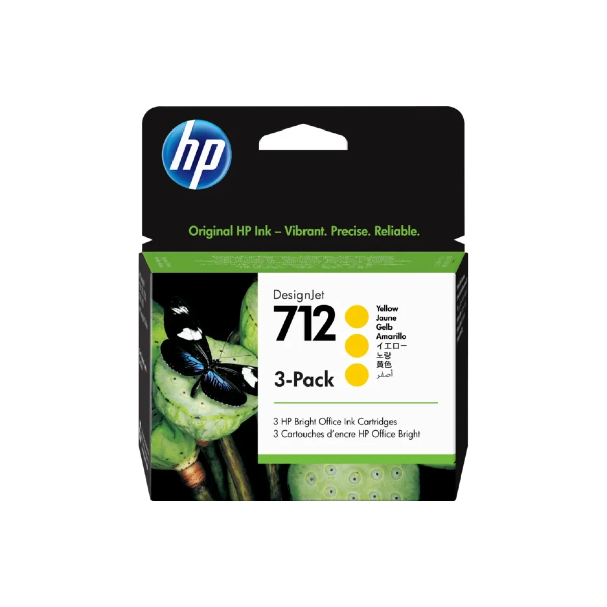 Cartucho de Tinta HP 712 Amarillo DesignJet Original 3ED79A 3ED79A