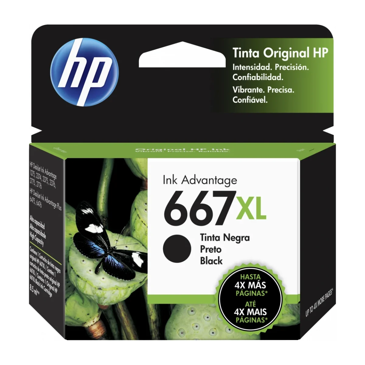 Cartucho De Tinta Hp 667Xl Negro Original 3Ym81Al 3YM81AL