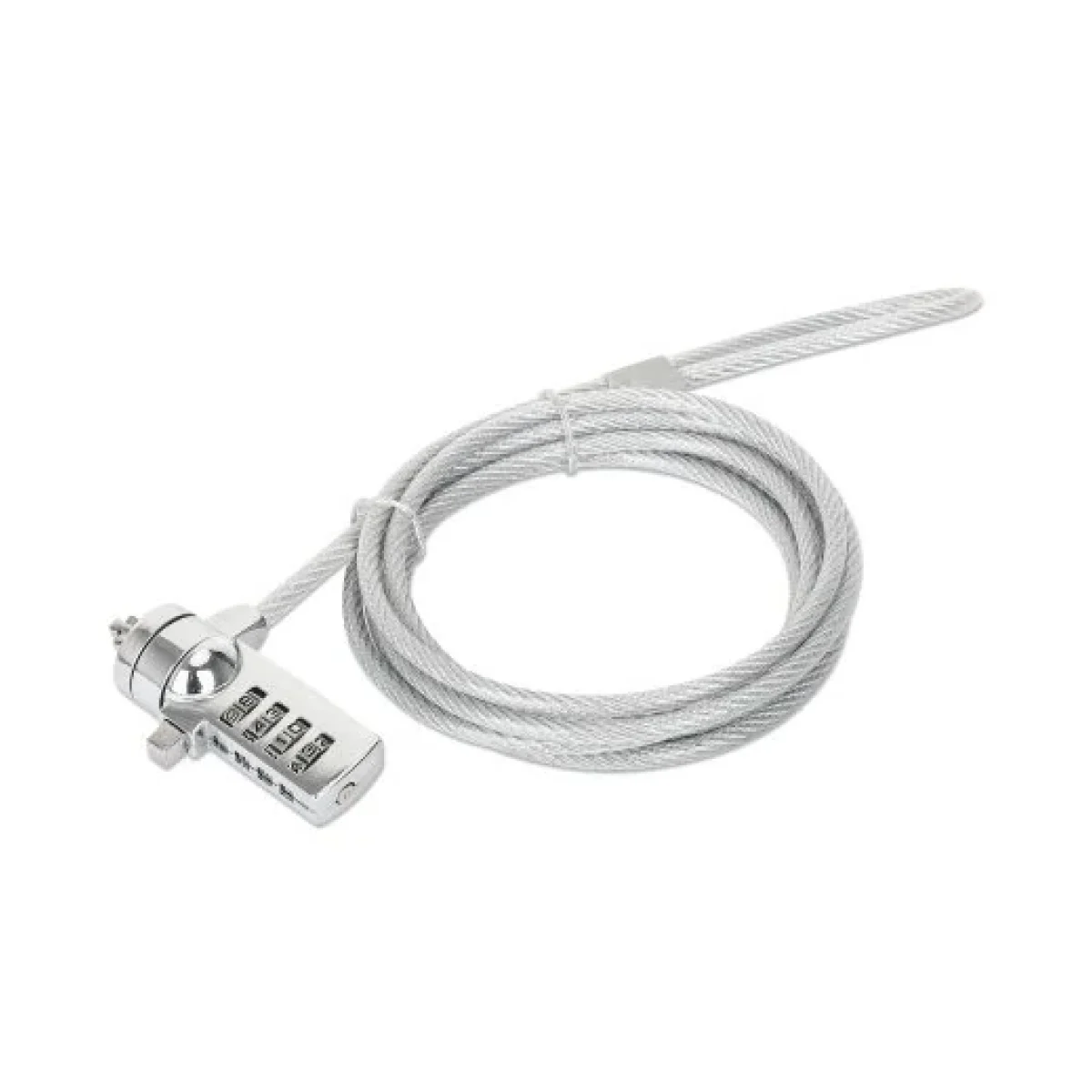 Candado de Seguridad Manhattan 440448 Combinacion 4 Digitos 2 m Plata 440448