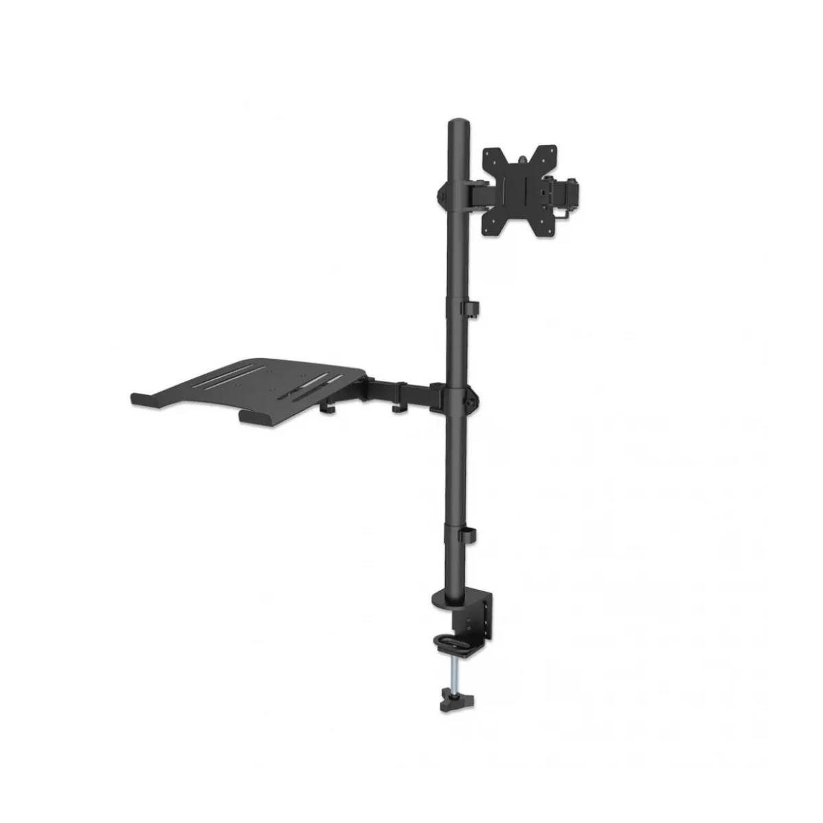 Soporte de Escritorio Manhattan 462136 13 a 32 Soporta 8kg Para un Monitor y una Laptop 462136