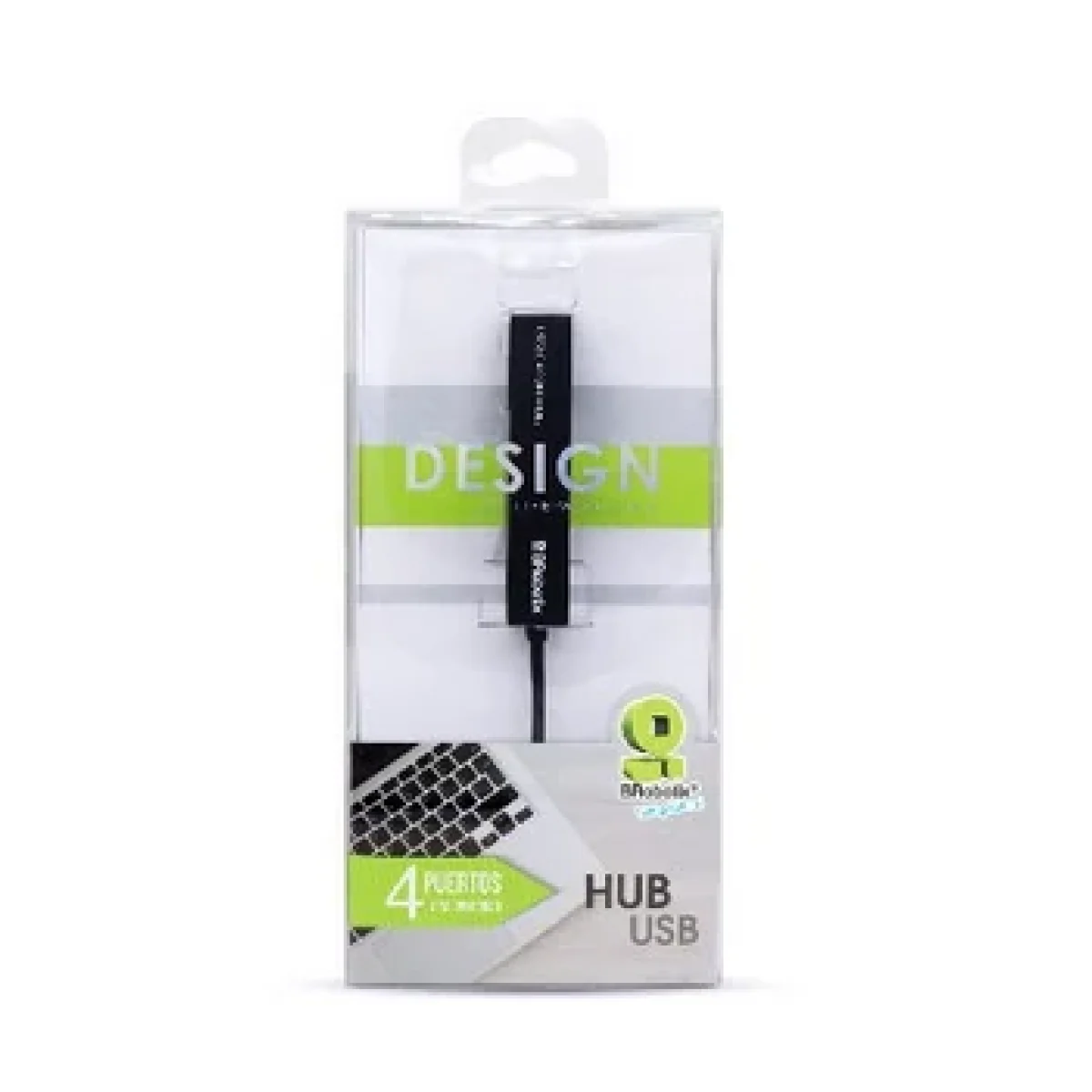 HUB USB BRobotix 497677 4x USB Negro 497677