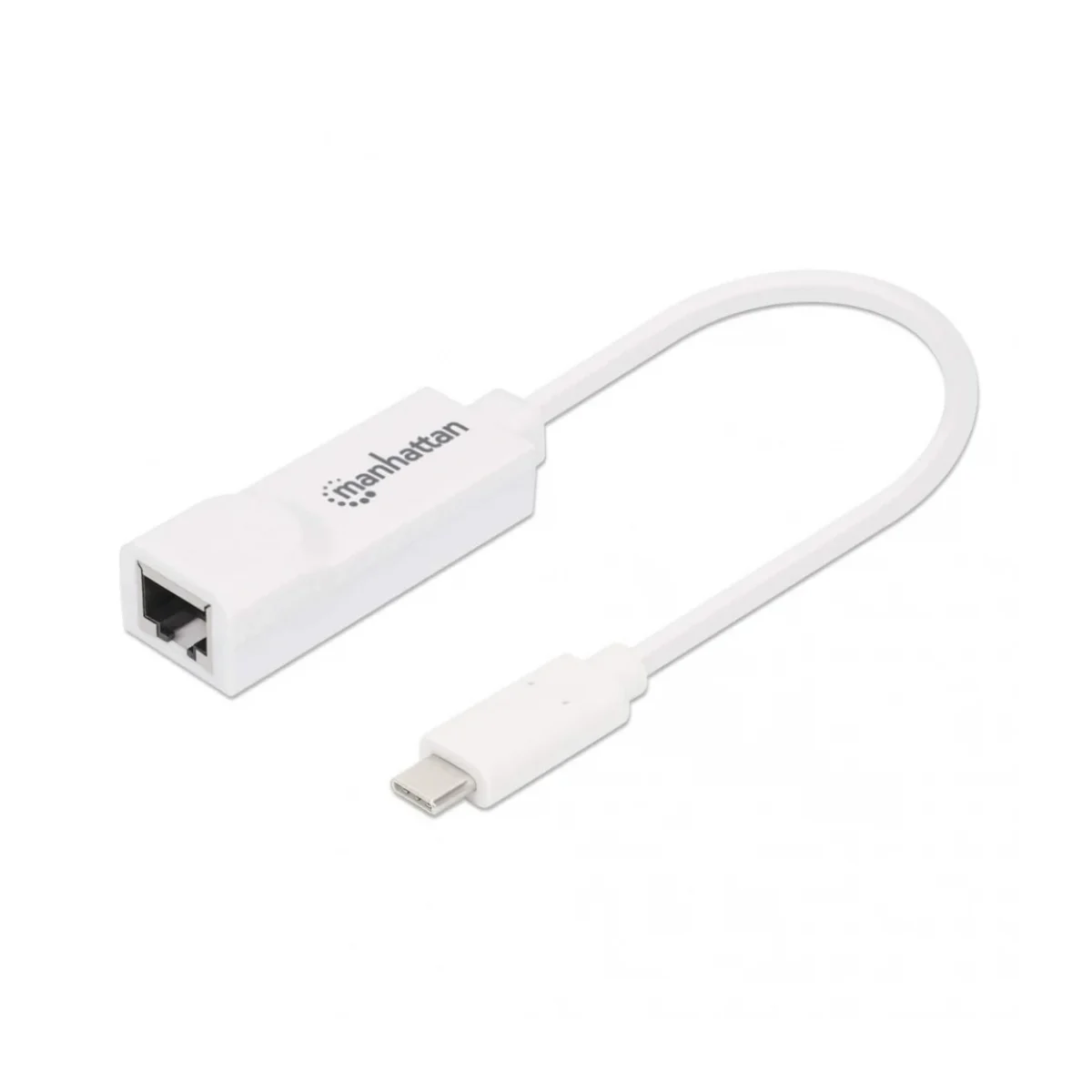 Adaptador de Red Manhattan Ethernet a USB C Gigabit Blanco 507585