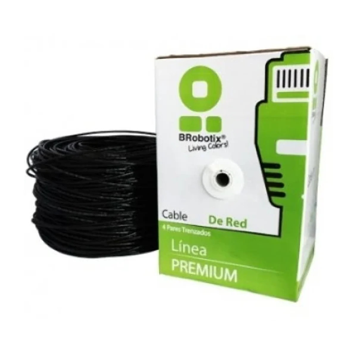Bobina BRobotix Cat5e 305M 24 AWG Negro 55305