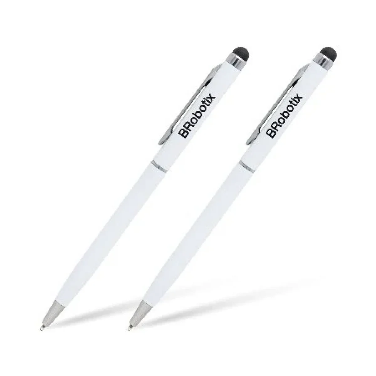 Pluma Stylus BRobotix 6000397 Tinta Negra Punta de Goma 2 Piezas Blanca 6000397