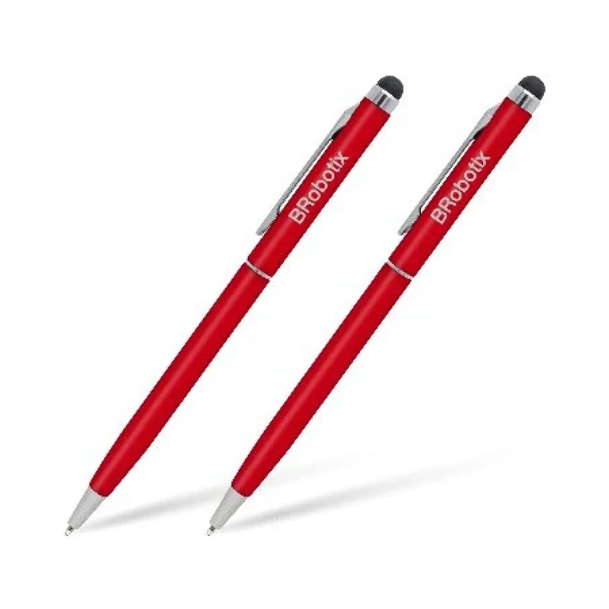 Pluma Stylus BRobotix 6000427 Tinta Negra Punta de Goma 2 Piezas Roja 6000427