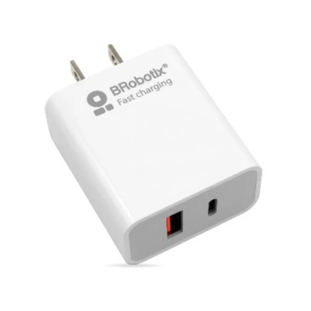 Cargador Dual BRobotix 6000502 USB 30 USB C Blanco 6000502