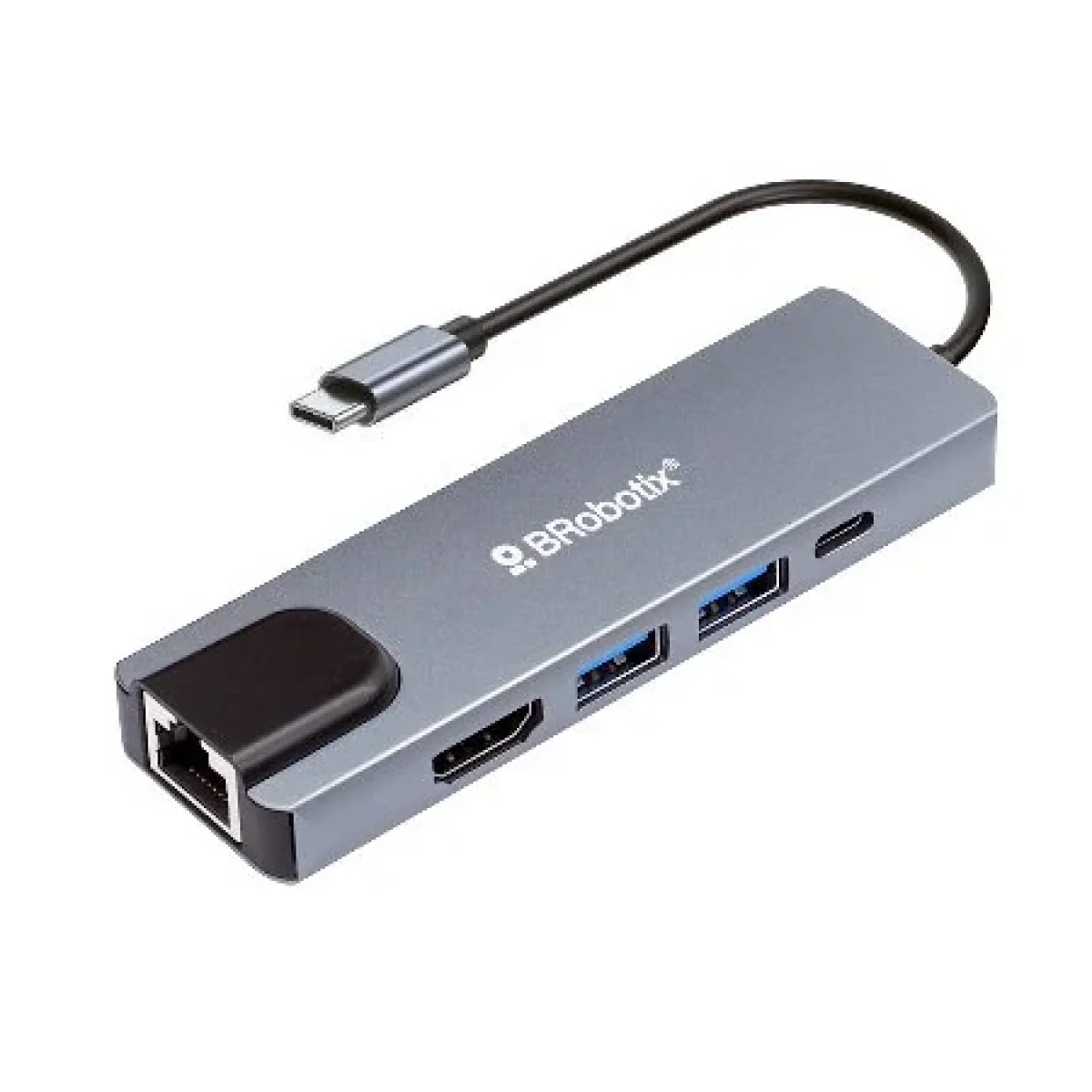 Docking Station BRobotix 6000694 USB C a HDMI 2x USB 30 USB C RJ45 Gigabit 6000694