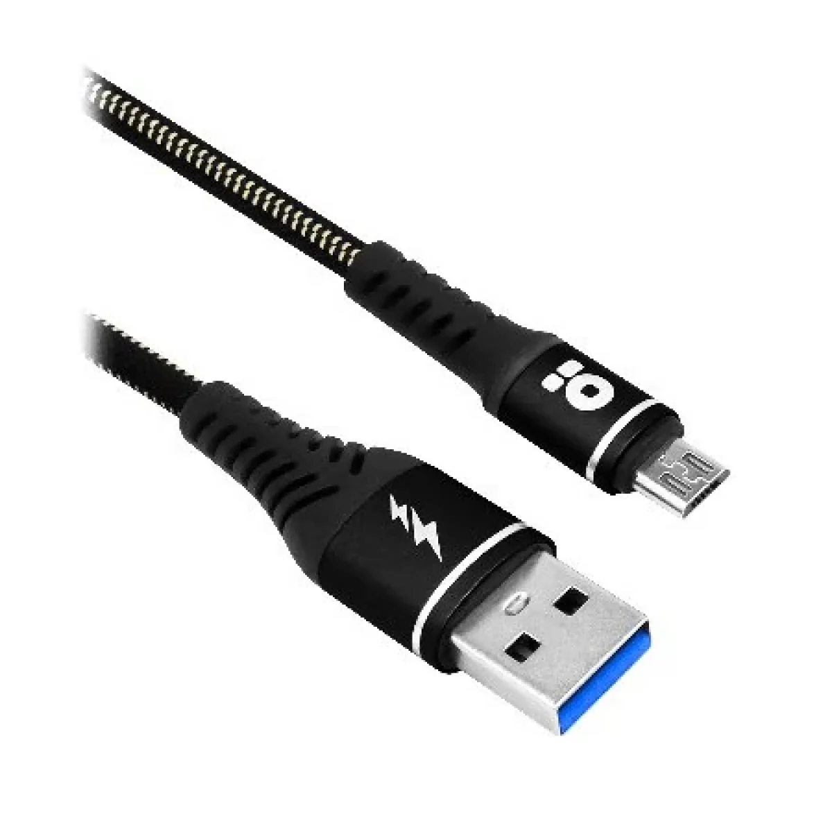 Cable USB BRobotix 6000724 USB A a USB Micro B 1 M Denim Negro 6000724