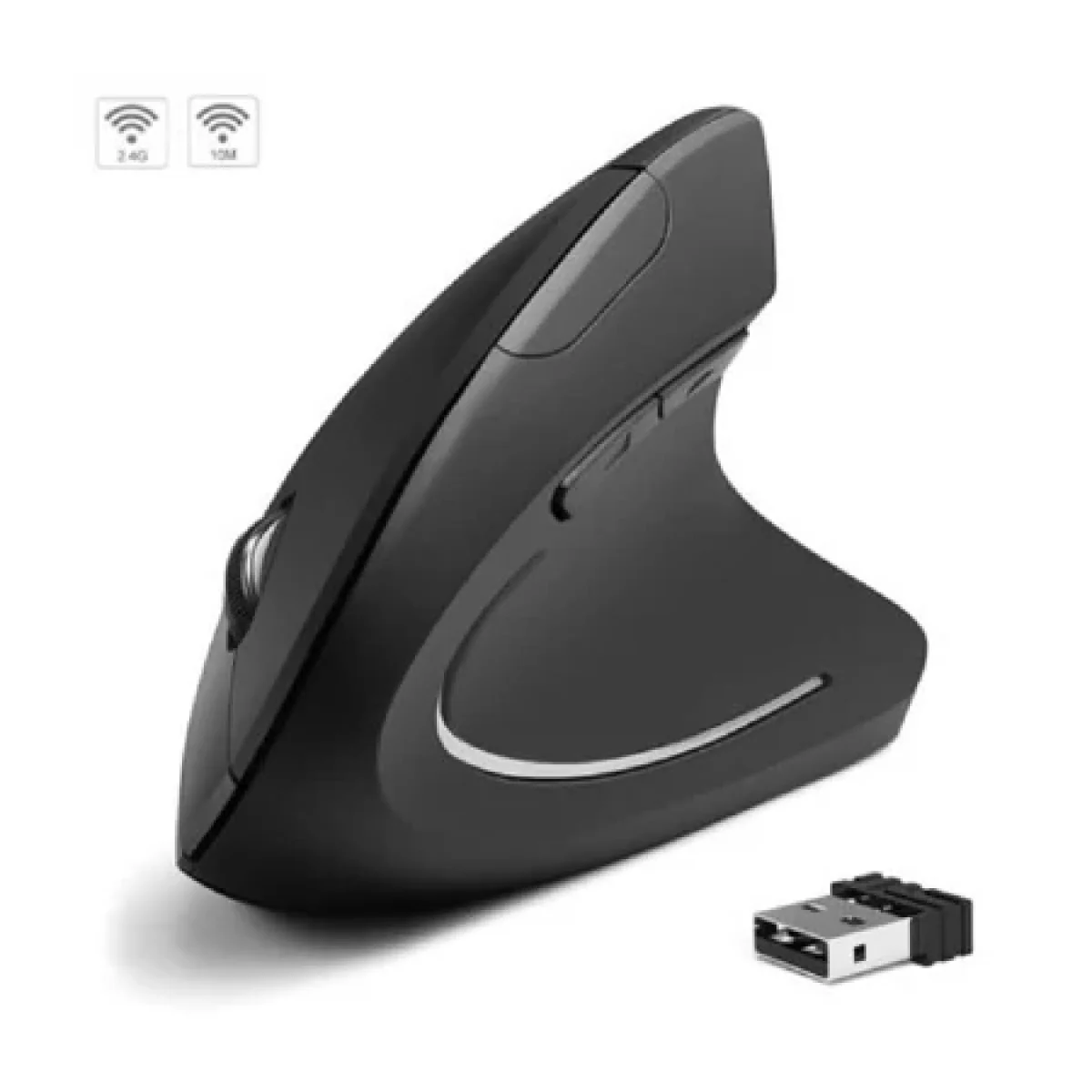 Mouse BRobotix 6000816 Inalambrico 6 Botones Negro 6000816
