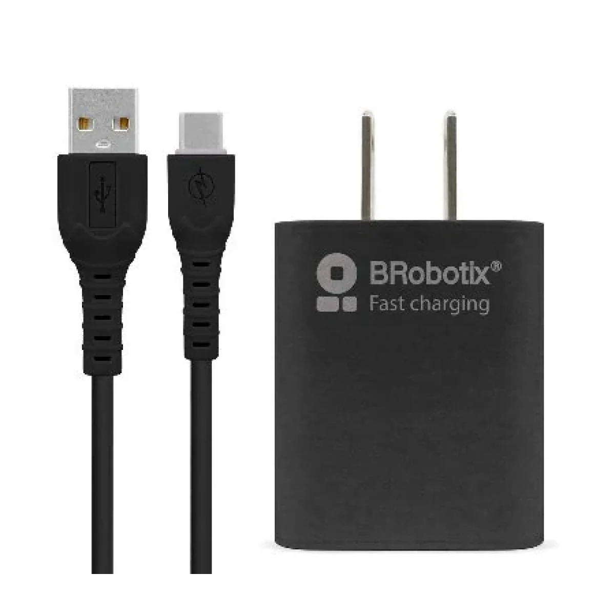 Combo Carga Rapida BRobotix 6001561 Cargador USB 30 Cable USB C Negro 6001561