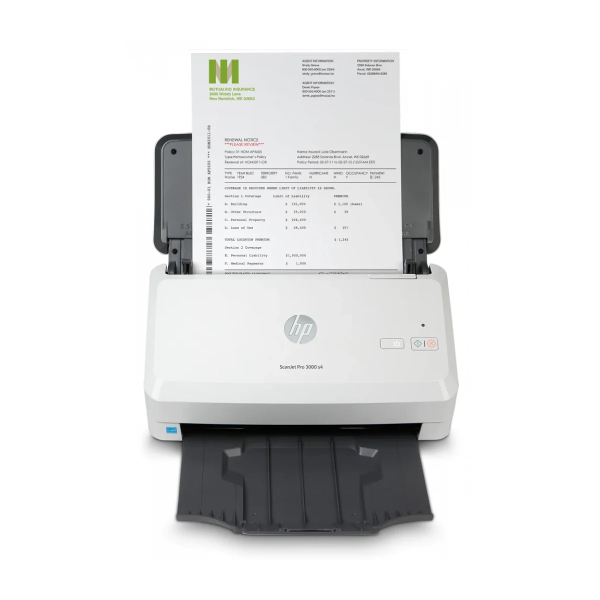 Escaner Hp Scanjet Pro 3000 S4 Sheet Feed 40Ppm Usb Duplex Blanco 6FW07A