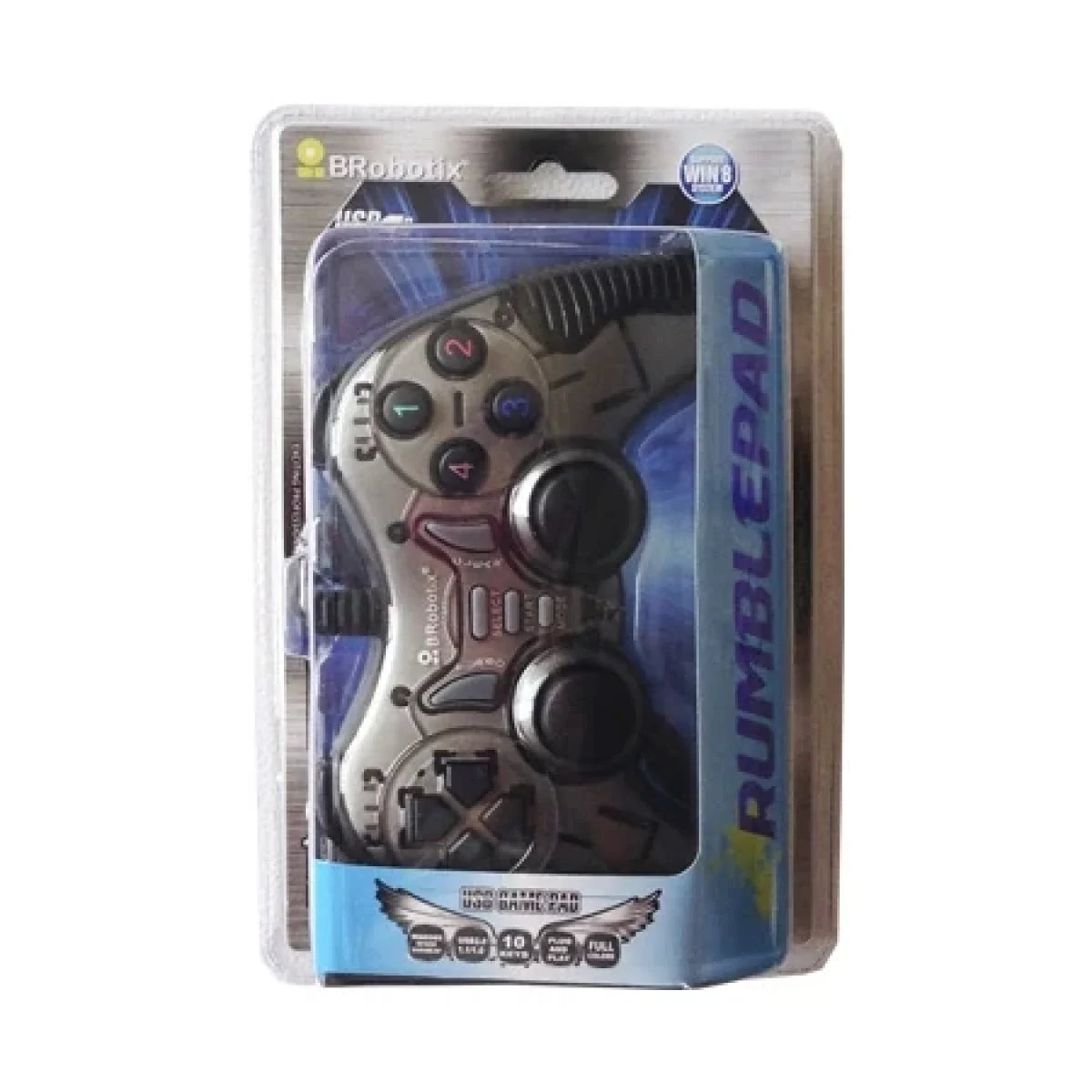 Control BRobotix Rumblepad Alambrico Gris 751899G 751899G