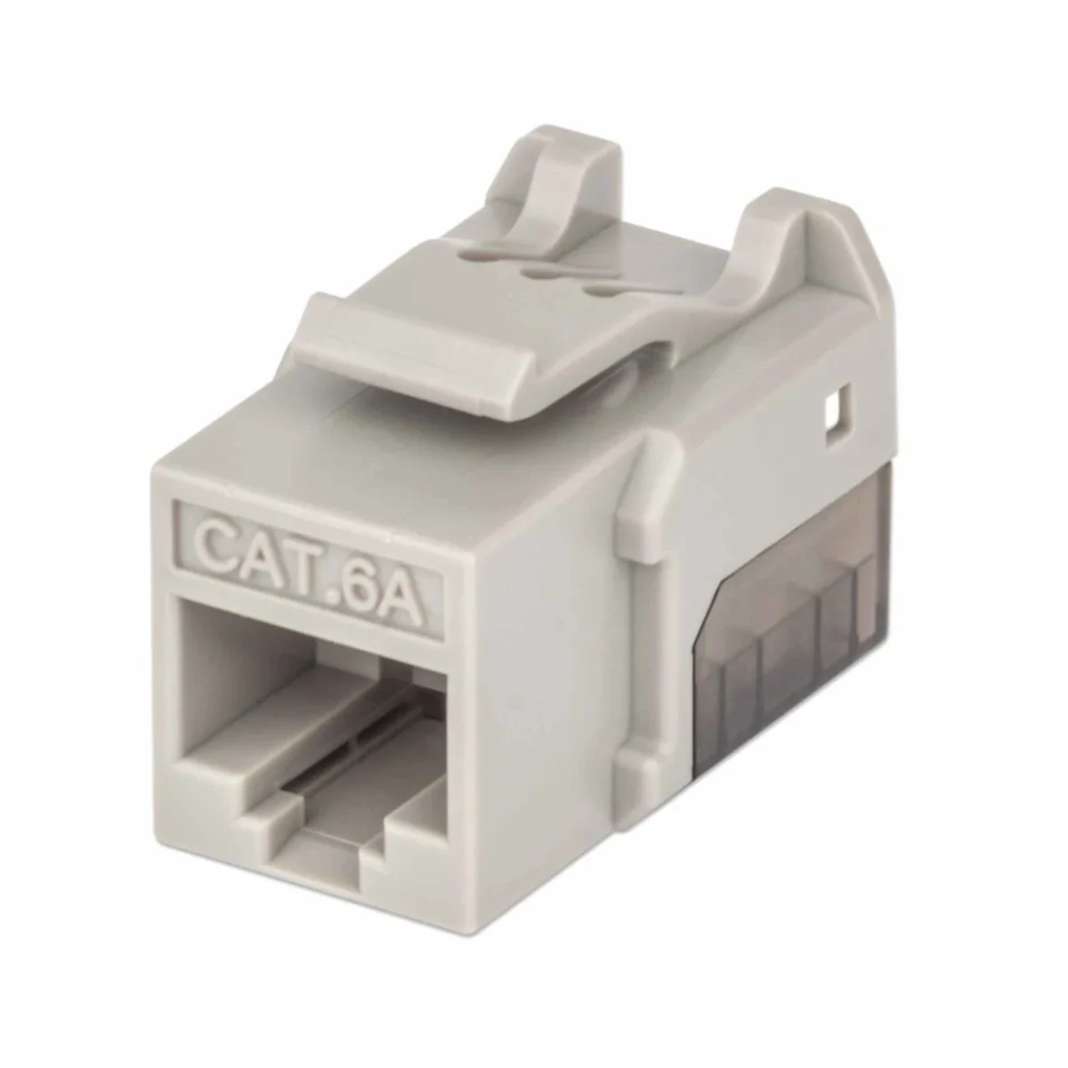 Jack Intellinet Cat6a RJ 45 Gris con Negro 772341