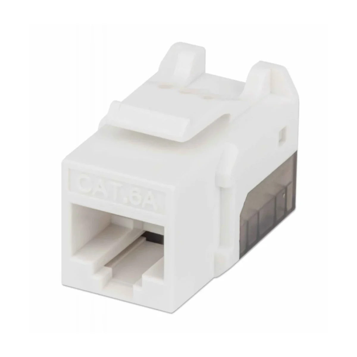 Jack Intellinet Cat6a RJ 45 Blanco con Negro 772358