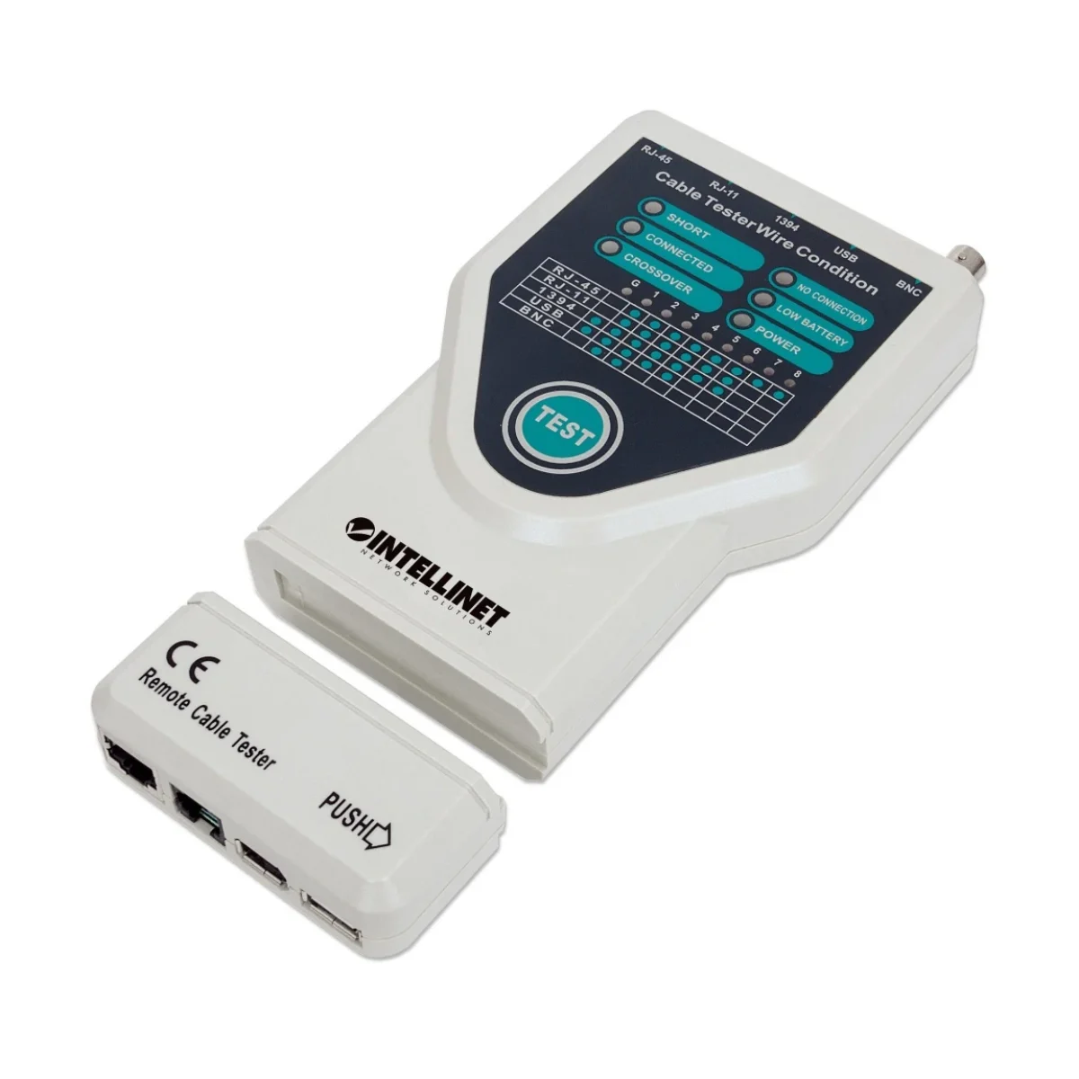 Probador de Cables Intellinet RJ 11 RJ 45 USB BNC Firewire 780094