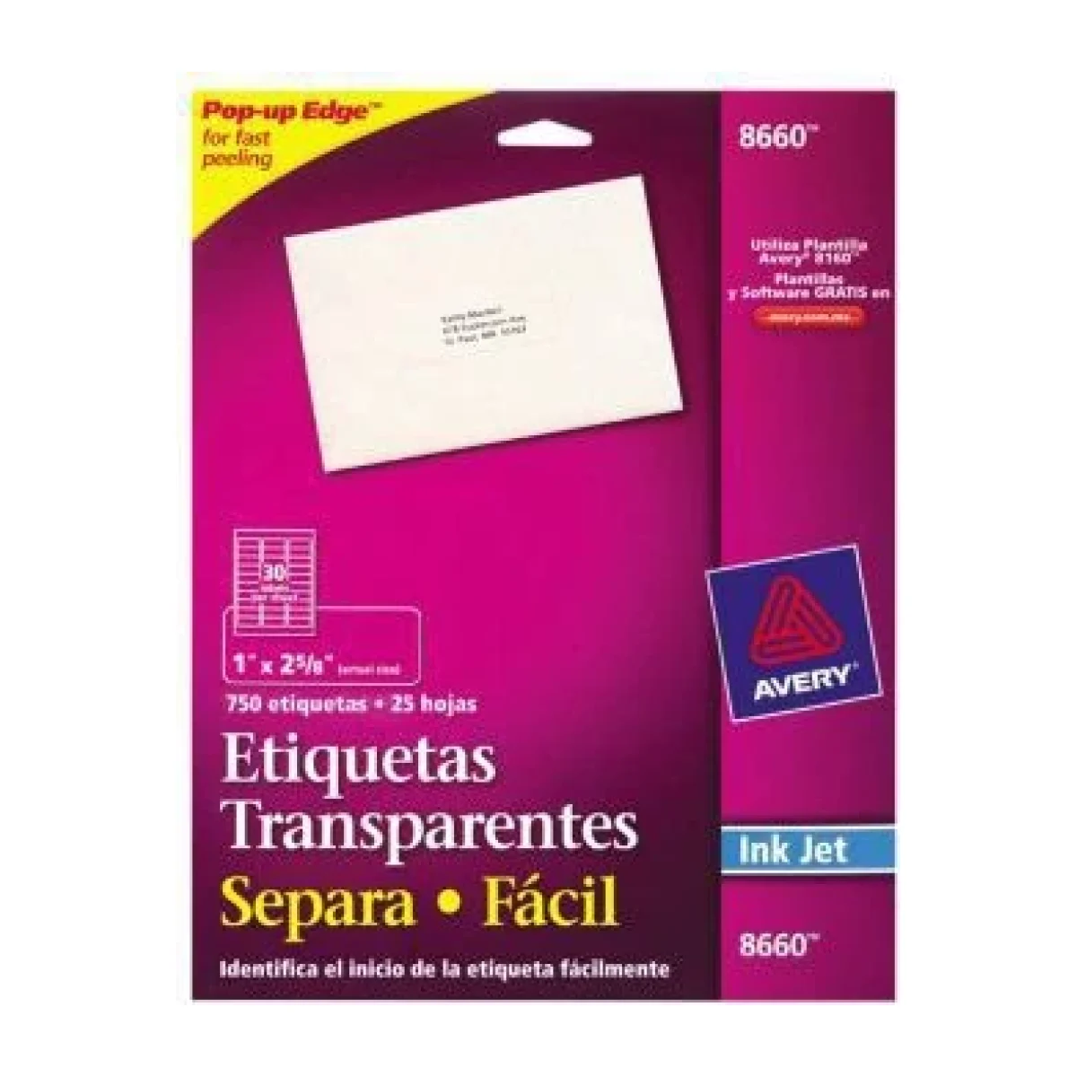 Etiqueta Transparente 2 x 4 INK 1 X 2 5 6 2 5 X 6 8660