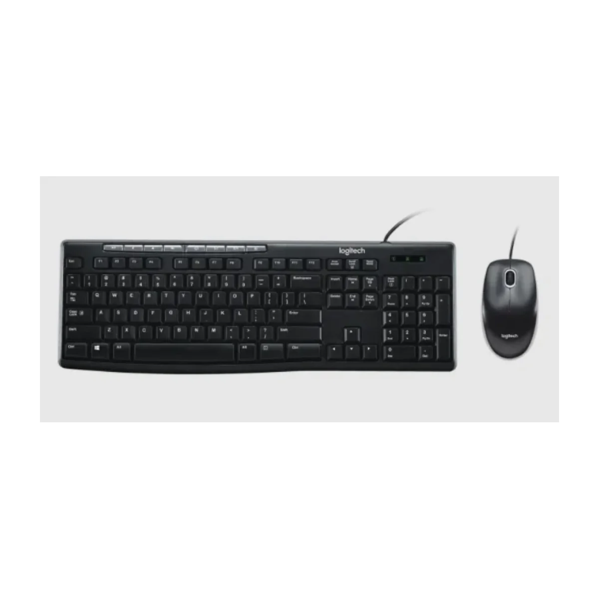 Logitech MK200 Teclado y Mouse Alambrico USB Negro 920 002716