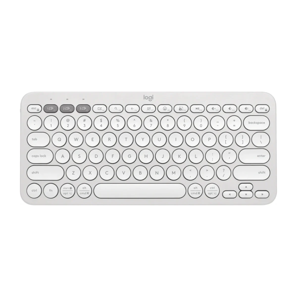 Teclado Logitech PEBBLE KEYS 2 K380S Inalambrico Bluetooth Ingles Blanco 920 011784
