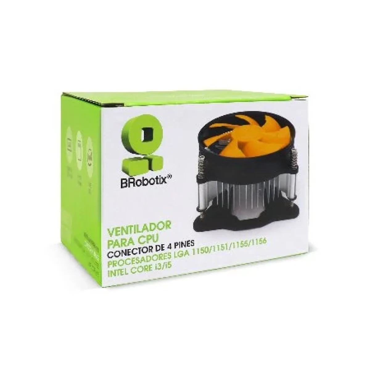 Disipador BRobotix 963005 4 Pines 2200 RPM Negro con Naranja 963005