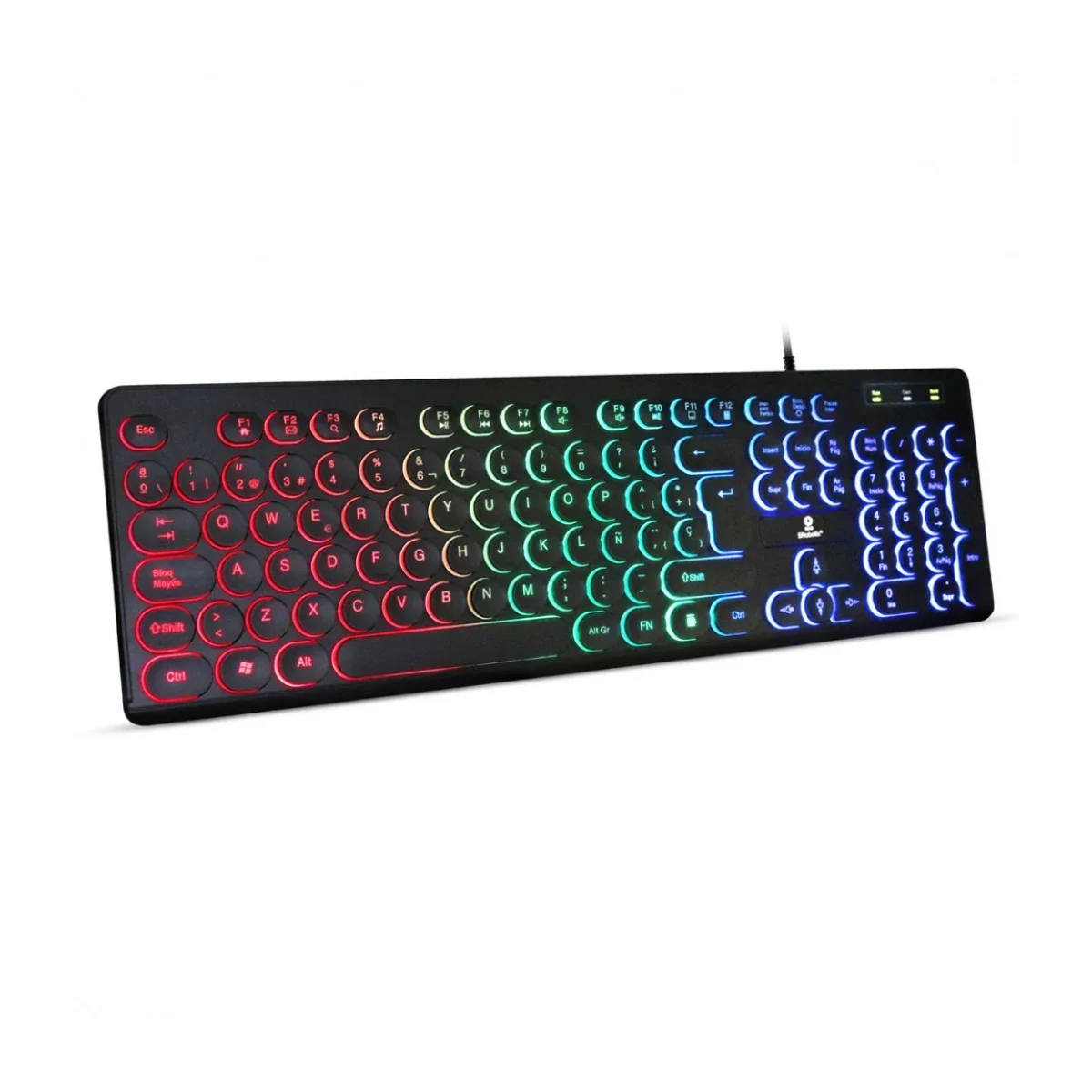 Teclado Gamer BRobotix 963098 Alambrico Espanol Multimedia RGB 963098