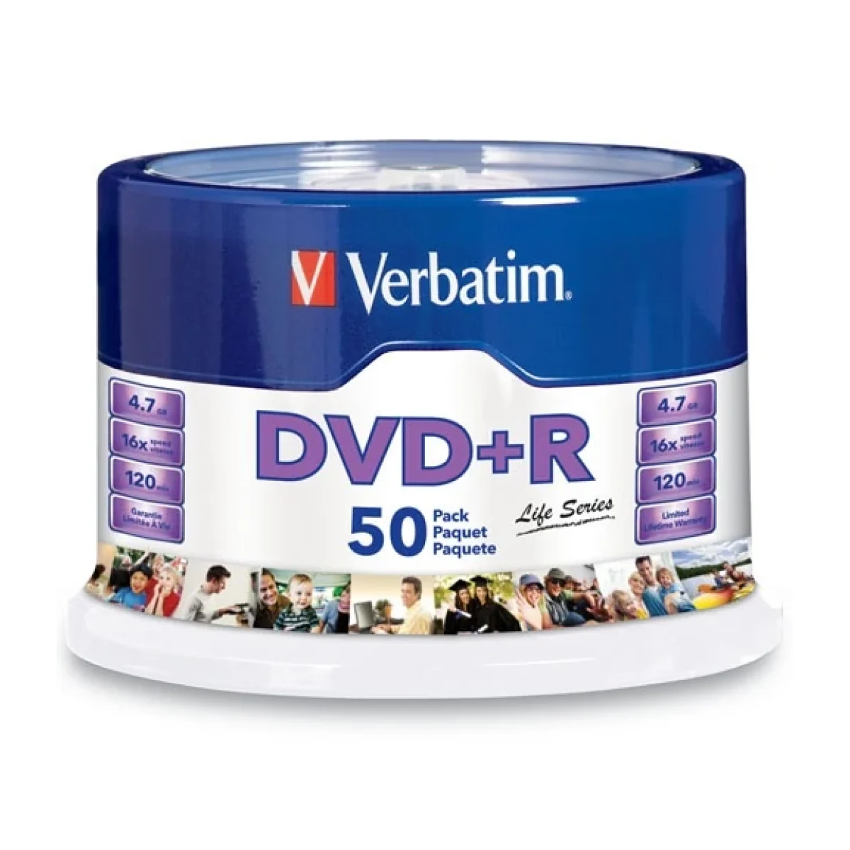 DVDR Verbatim 16X 47GB Paquete de 50 Piezas 97174