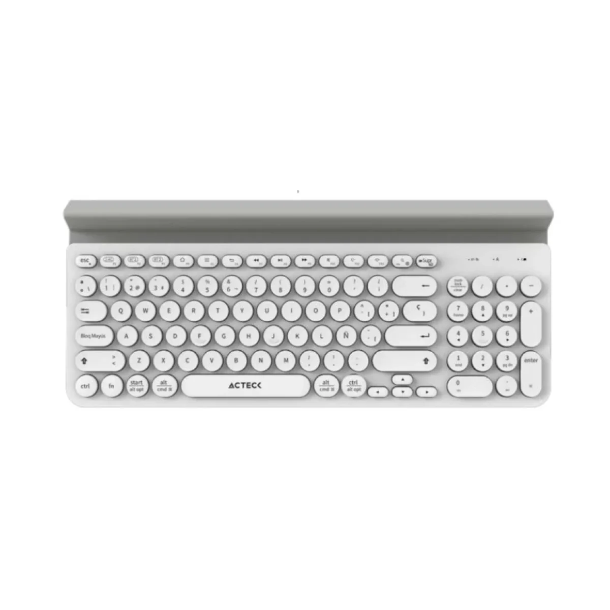 Teclado Acteck INSPIRE COMP TI695 Inalambrico Bluetooth Espanol Blanco AC 934213