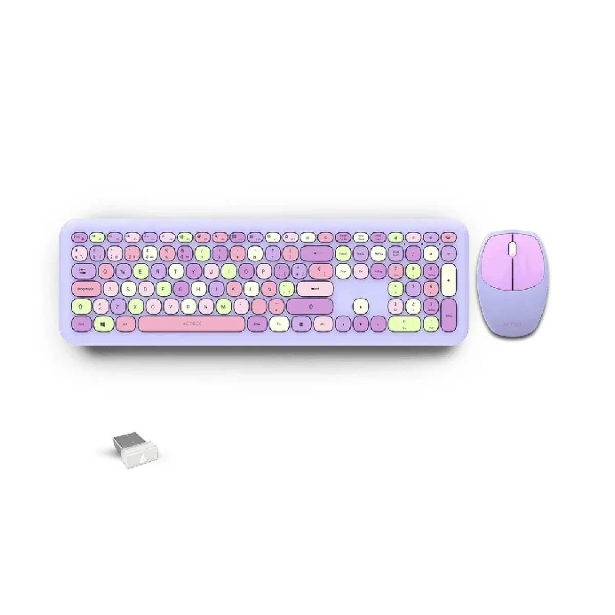 Kit de Teclado y Mouse Acteck Creator Chic MK475 Inalambrico USB Multimedia Morado AC 935173