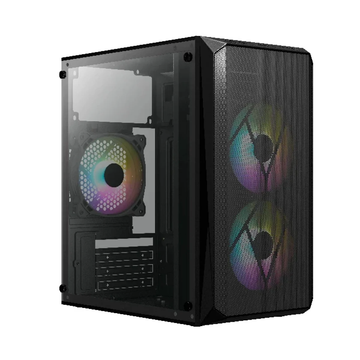 Gabinete Acteck Doom GI630 Micro Torre Micro ATX Mini ITX Fuente 500W Panel Lateral AC 935739
