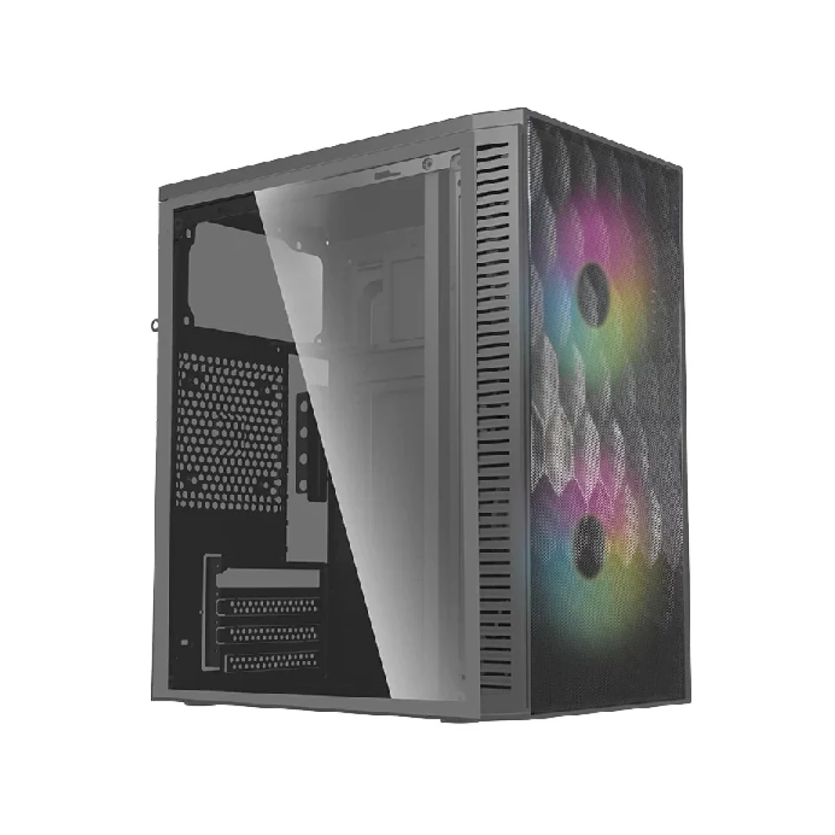 Gabinete Gamer Acteck Fuji GC470 Mini Torre Micro ATX Mini ITX Fuente 500W Panel Lateral Negro AC 935838