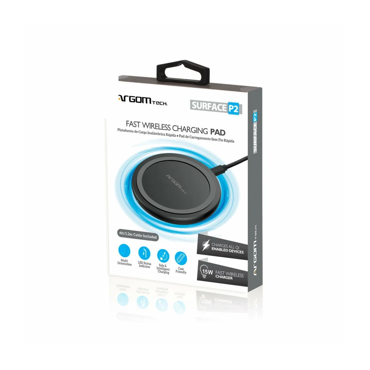 Cargador Inalambrico ArgomTech Surface P2 15W ARG ARG AC 0131BK