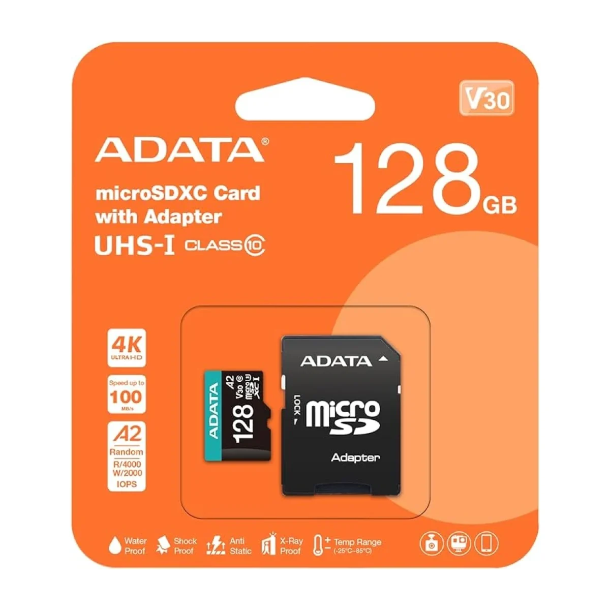 Memoria MicroSDXC ADATA Premier Pro 128GB Clase 10 UHS I C Adaptador AUSDX128GUI3V30SA2 RA1