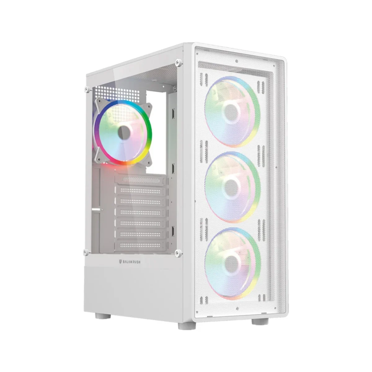 Gabinete Gamer Balam Rush Dragonfly II Mesh GM740 Media Torre ATX Micro ATX Mini ITX Panel Lateral Blanco BR 935999