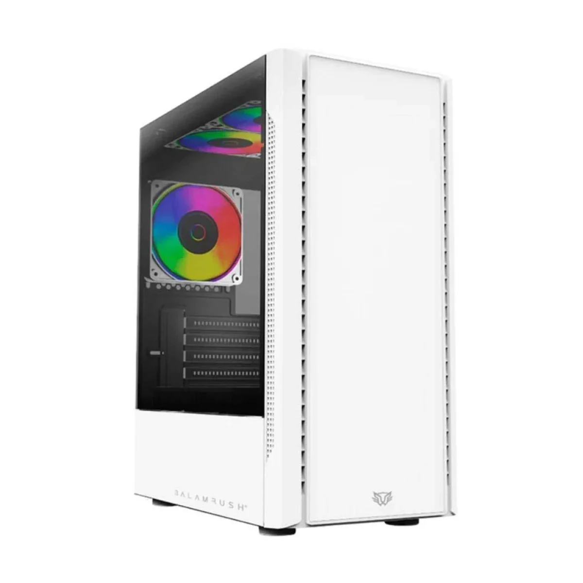 Gabinete Gamer Balam Rush NYX GI730 Media Torre ATX Micro ATX Mini ITX 3 Ventiladores Panel Lateral Blanco BR 936101