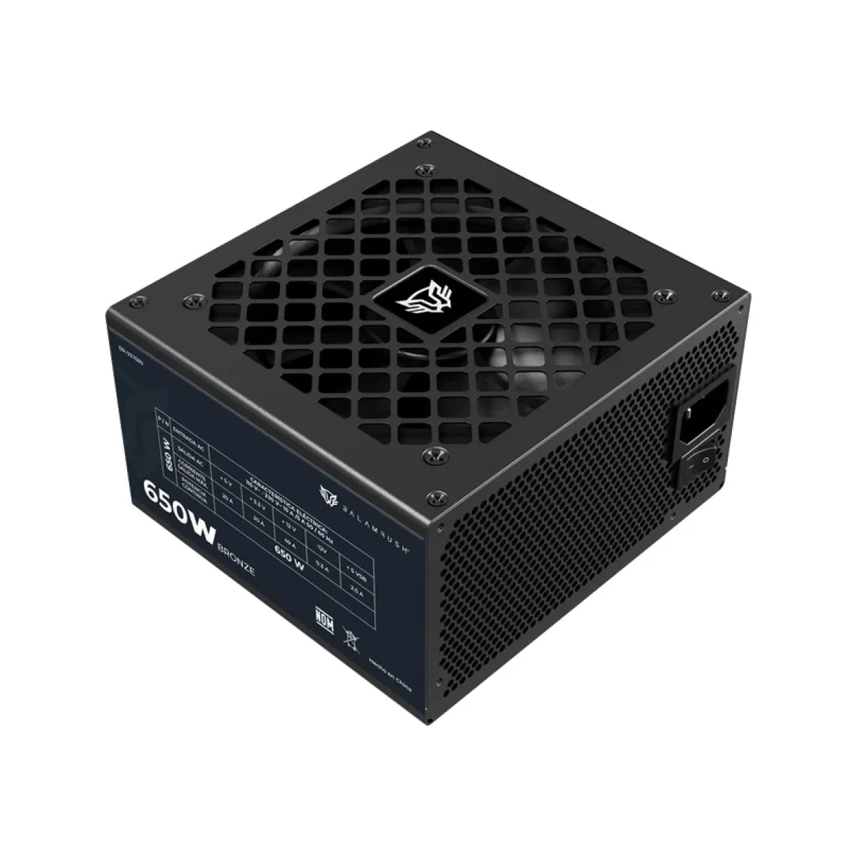 Fuente de Poder Balam Rush GR BURST GR650B 650W ATX 24 pin 4 SATA 80 PLUS Bronze BR 937689